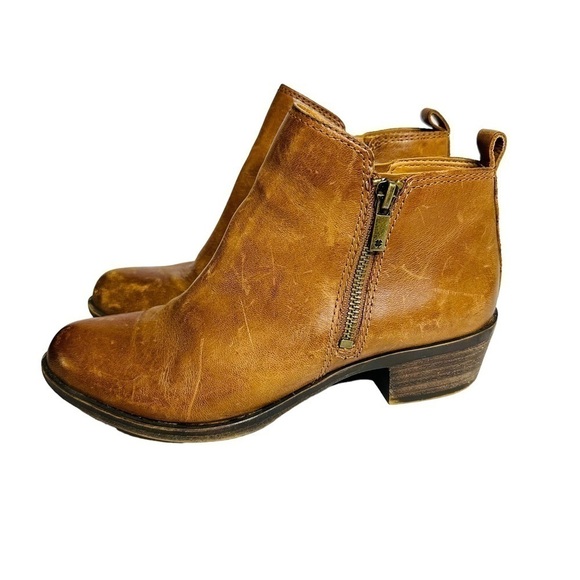 Lucky Brand Brown Leather Booty Women’s Size 7M - Picture 4 of 12